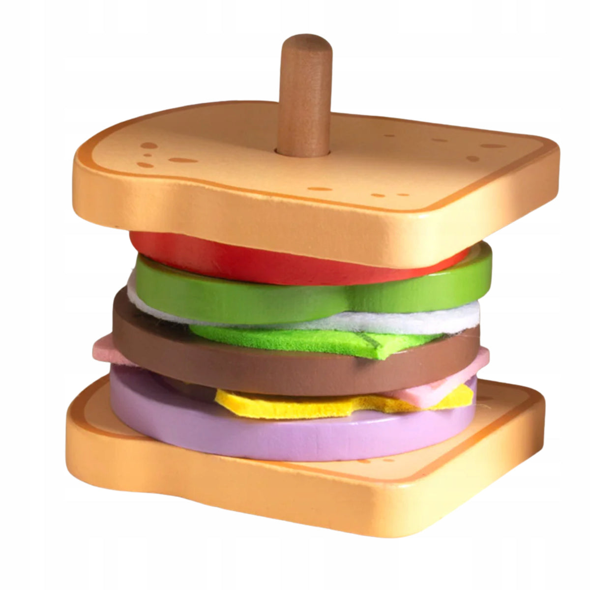 Wooden Sandwich Montessori Puzzle Creative Set 15 Elements 3+ Manufacturer code TK887