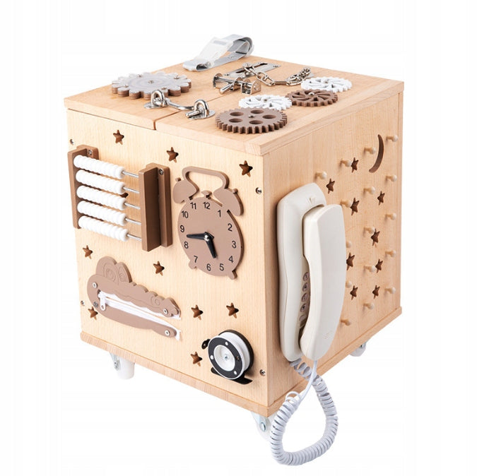 Wooden Sensory Manipulation Cube Montessori Educational XXL 40cm