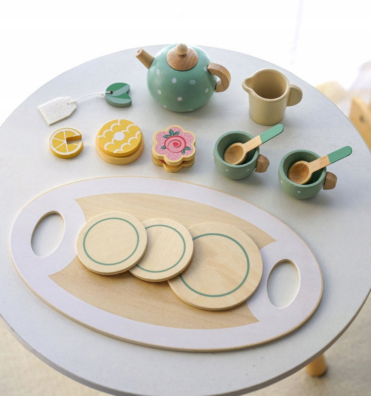 Wooden Service for Children for Coffee Tea Coffee Set Cups Tableware Manufacturer code 4640