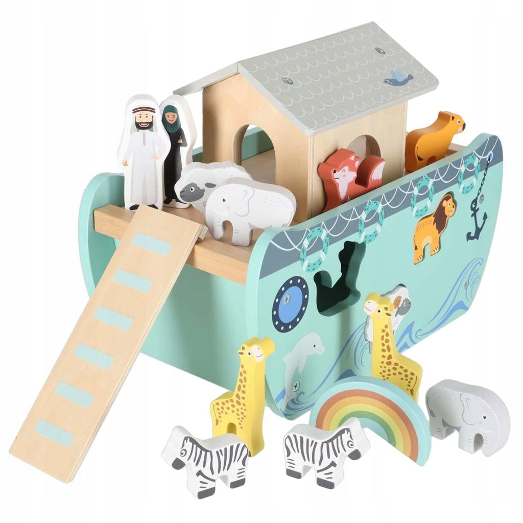 Wooden Sorter Noah's Ark Kik Brand Lulilo