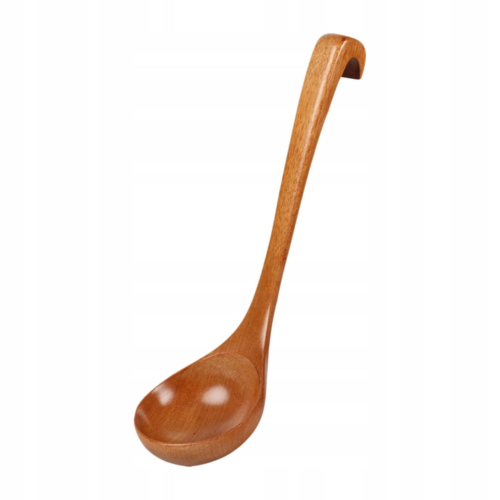 Wooden Soup Ladle Cookware Long Handle Length 11.22inch Large Porridge