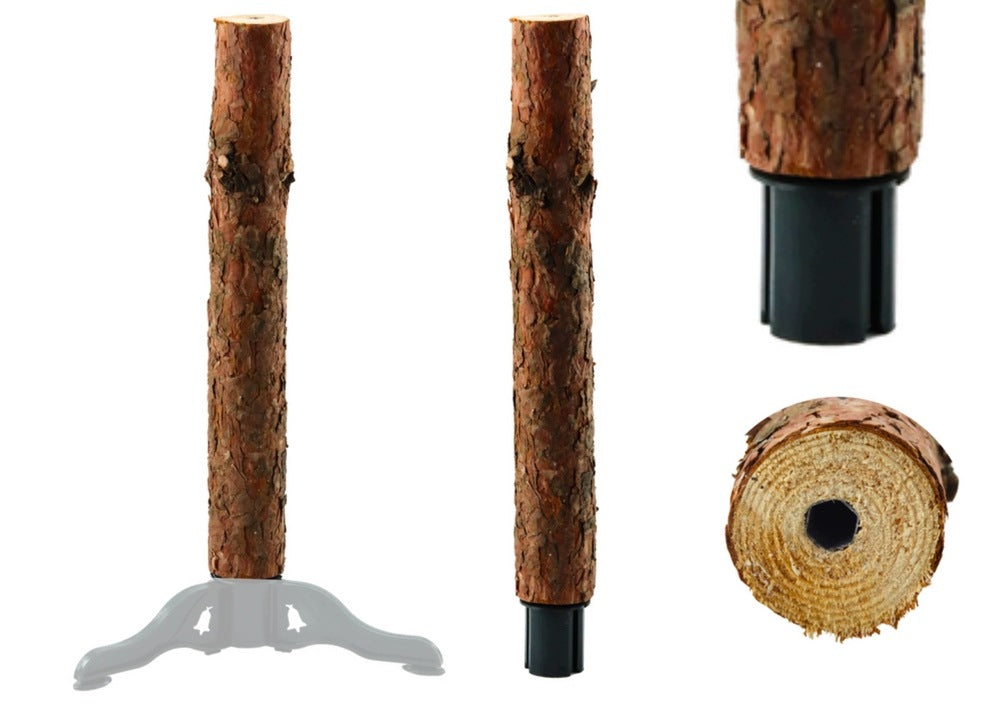Wooden Stump Stand for Four Feet for Christmas Tree on the Trunk