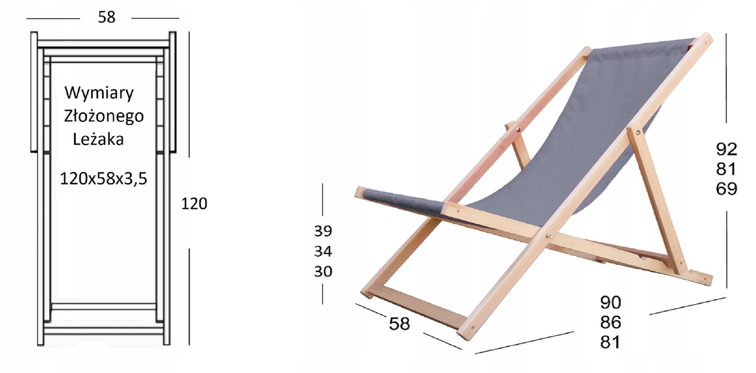 Wooden Sun Lounger Beach Loungers for Terrace Manufacturer Color other