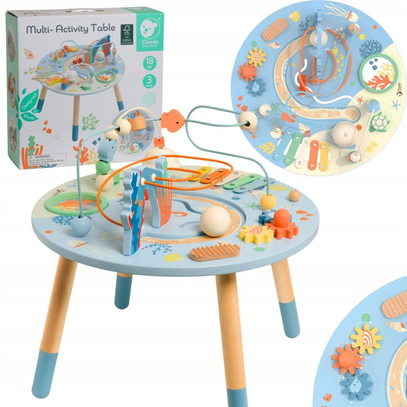 Wooden Table Marine Activities Musical and Educational Life Classic World
