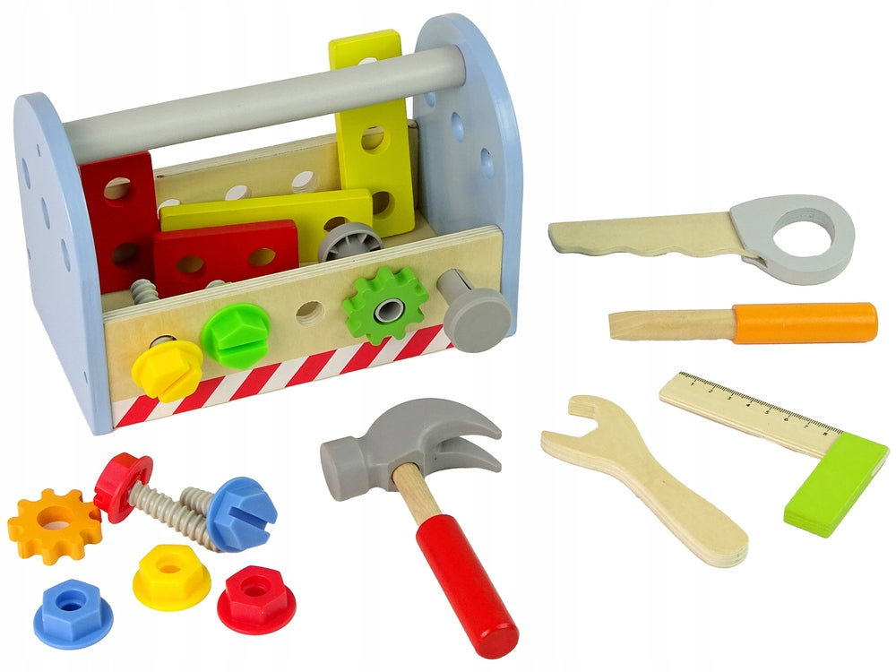 Wooden Tool Box For Kids Screwing Hammer Screws EAN (GTIN) 5904251560052