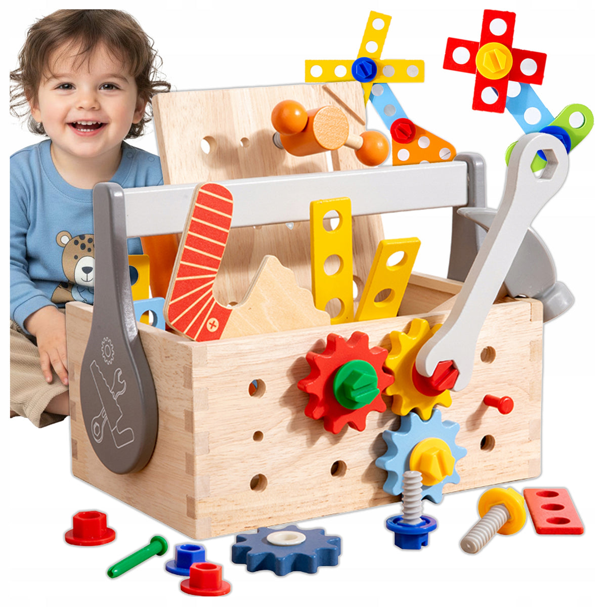 Wooden Tool Box for Kids DIY Kit Tools Manufacturer code STR-Z3111