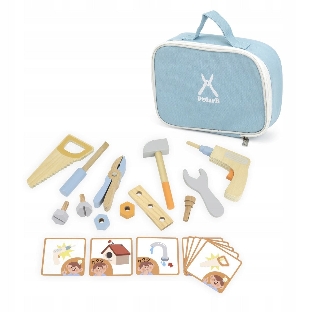 Wooden Tool Set Viga 44204 PolarB Tool Bag