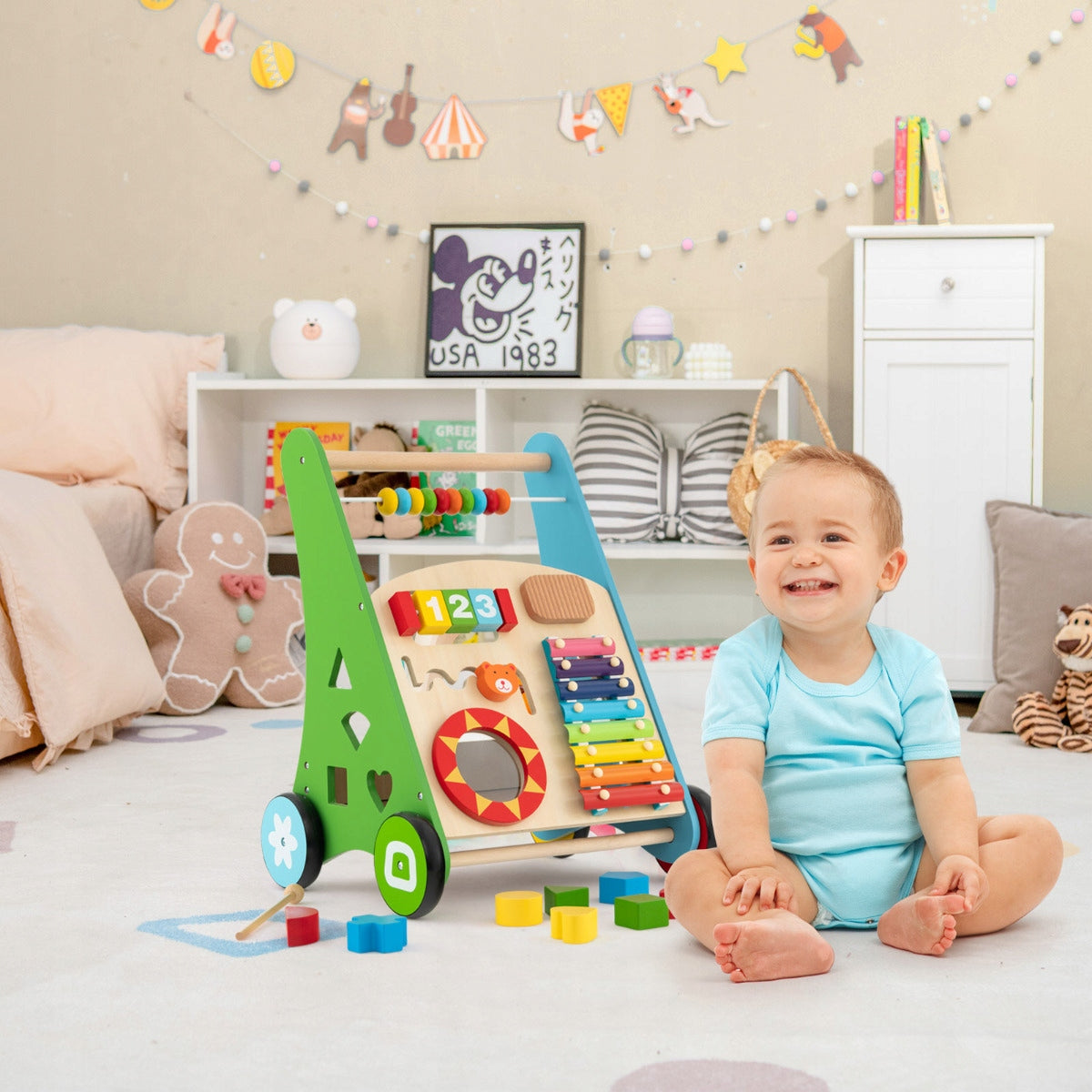 Wooden Walker Educational Baby Toy Multicolor EAN (GTIN) 5904811780340
