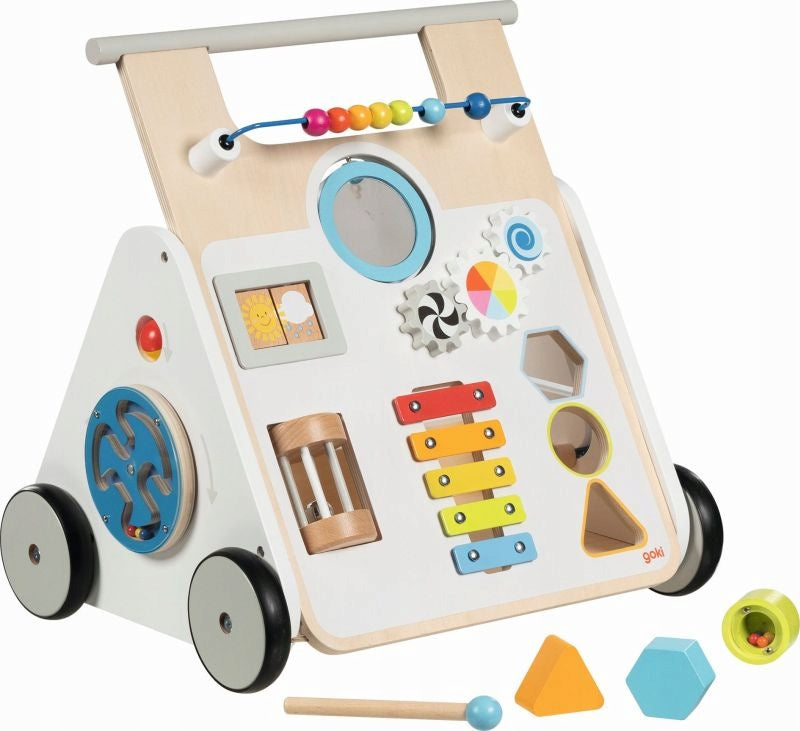 Wooden Walker Goki Xylophone Rotary Sliding Elements KiddyCruiser Brand Goki