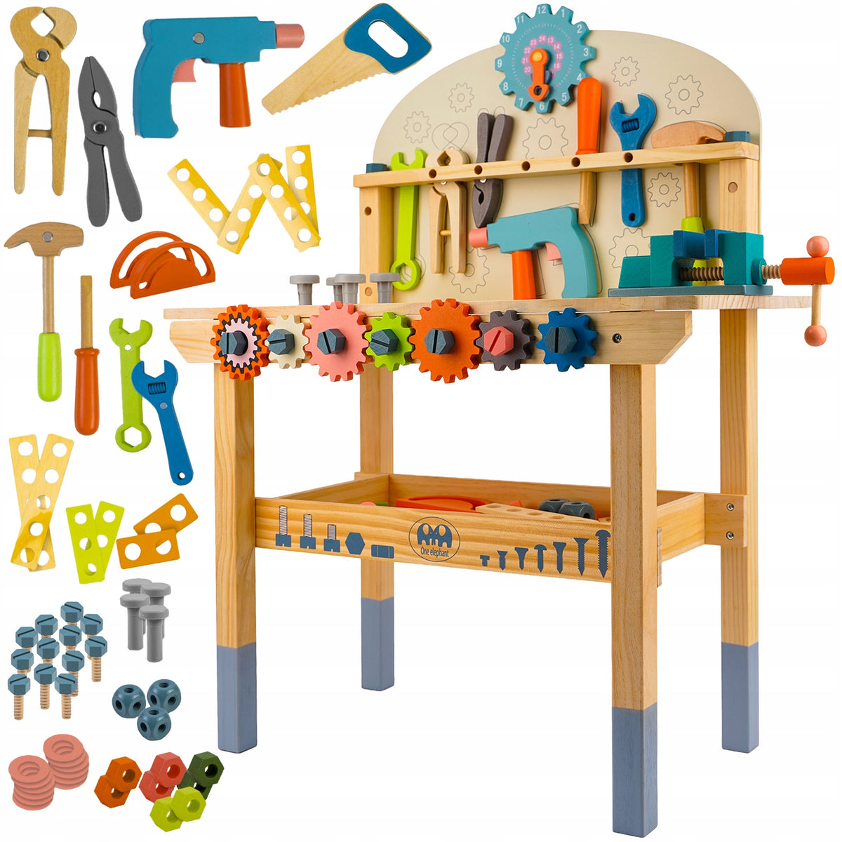 Wooden Workshop for Kids DIY Set Tools Table Gift
