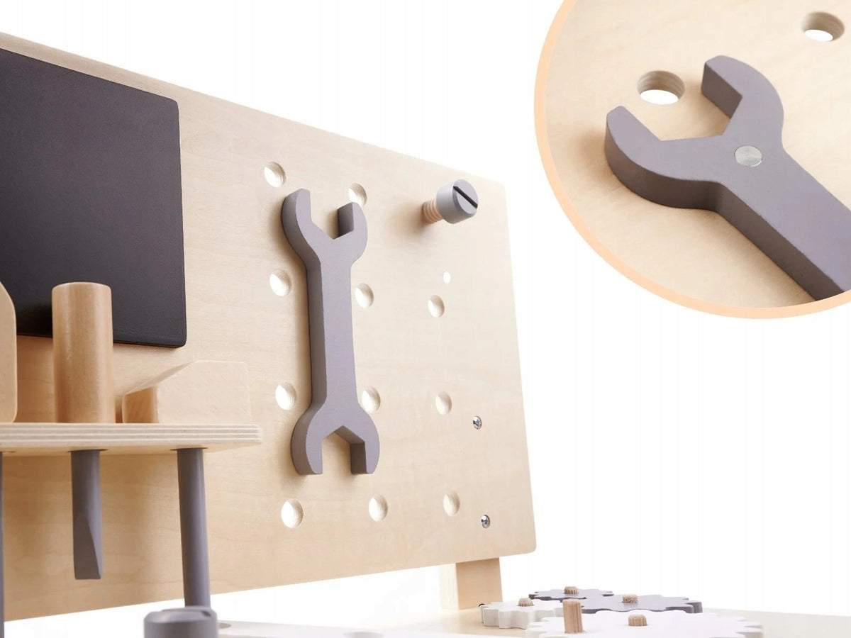 Wooden Workshop with Tools DIY Table Tool Set Brand Przydasie.pl