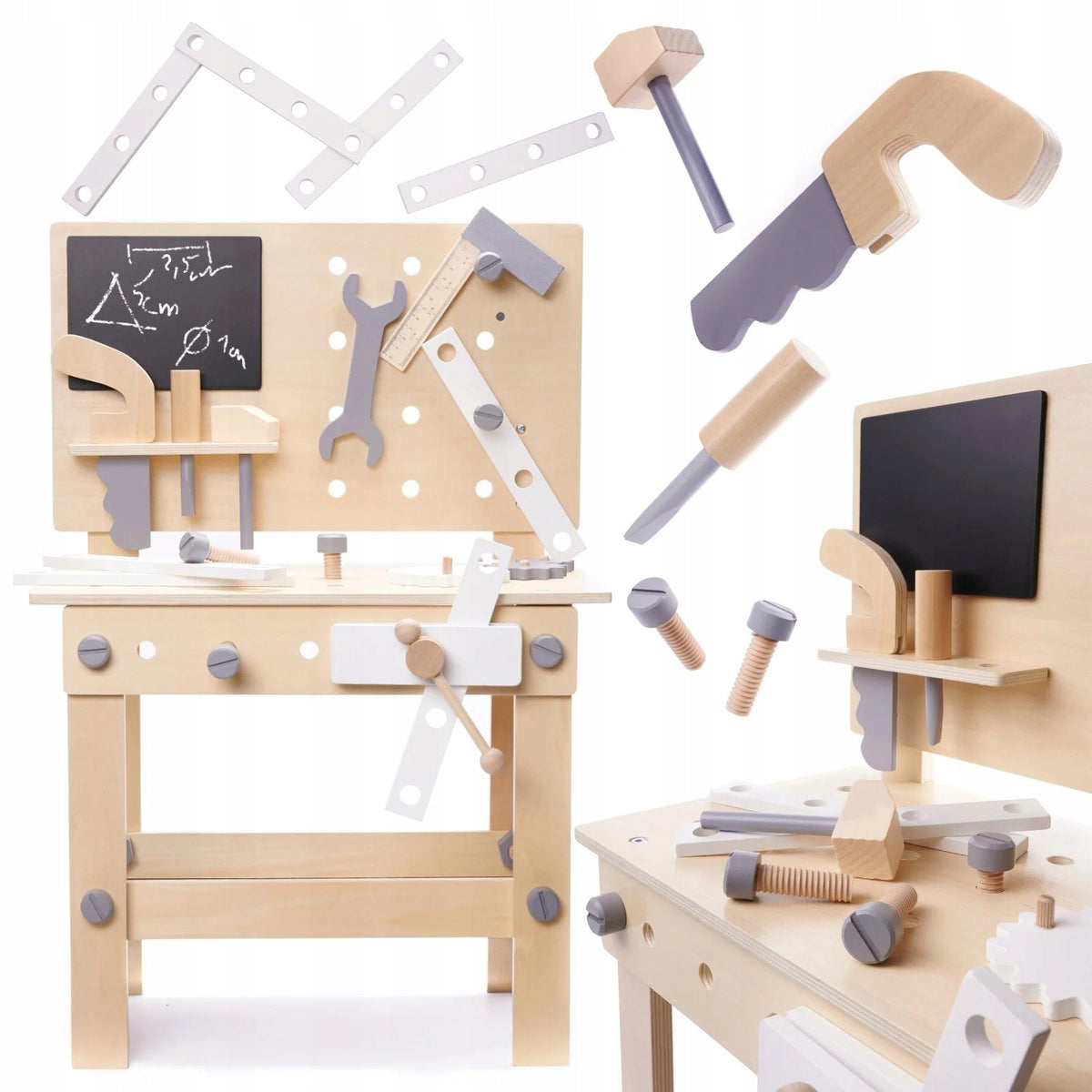 Wooden Workshop with Tools DIY Table Tool Set