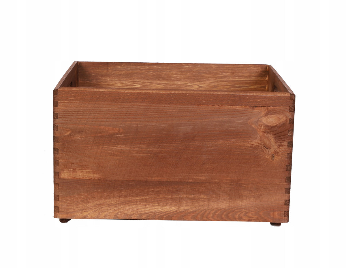 Wooden box with handles full wood 40x30 cm EKO Packaging status original