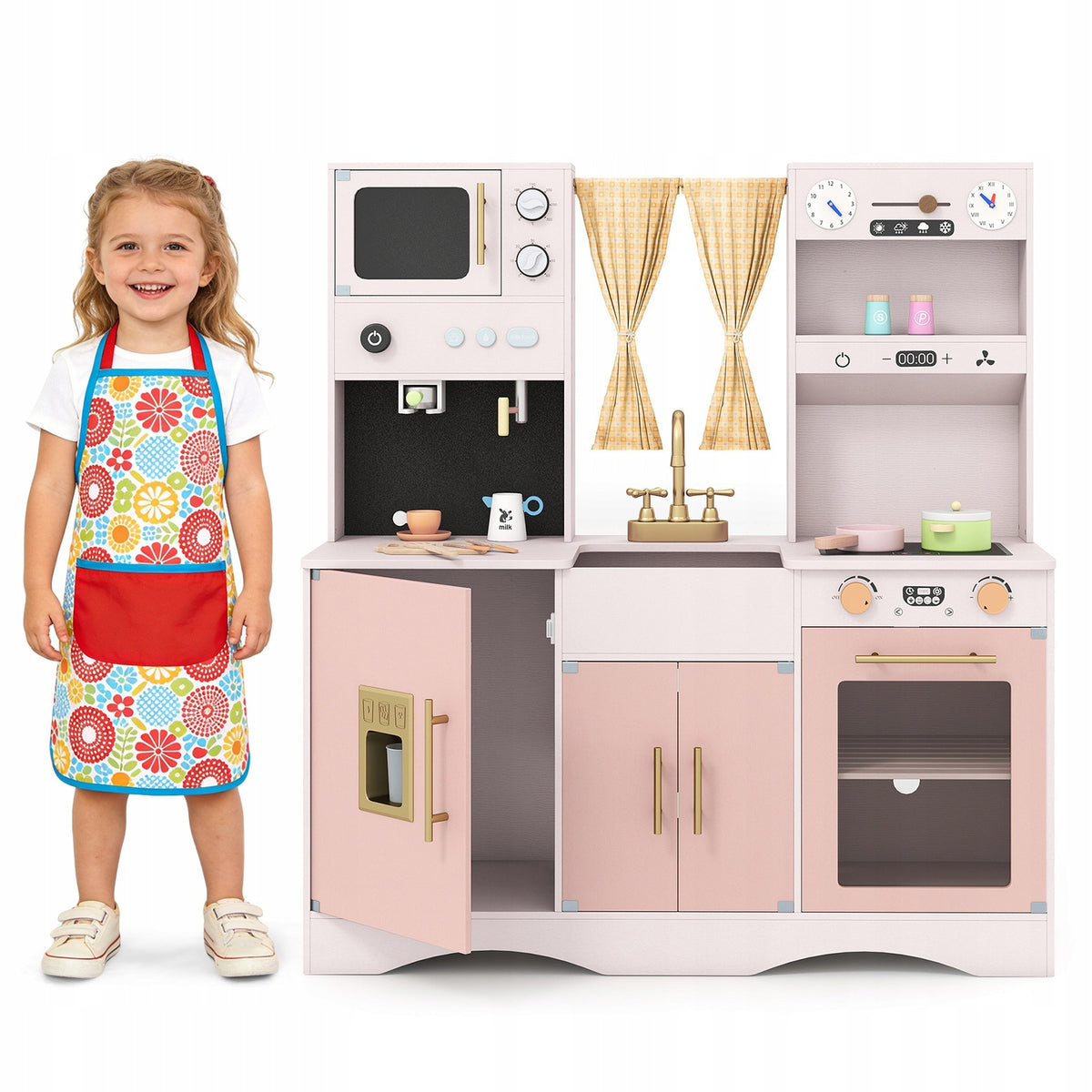 Wooden children's kitchen with accessories Fun at home