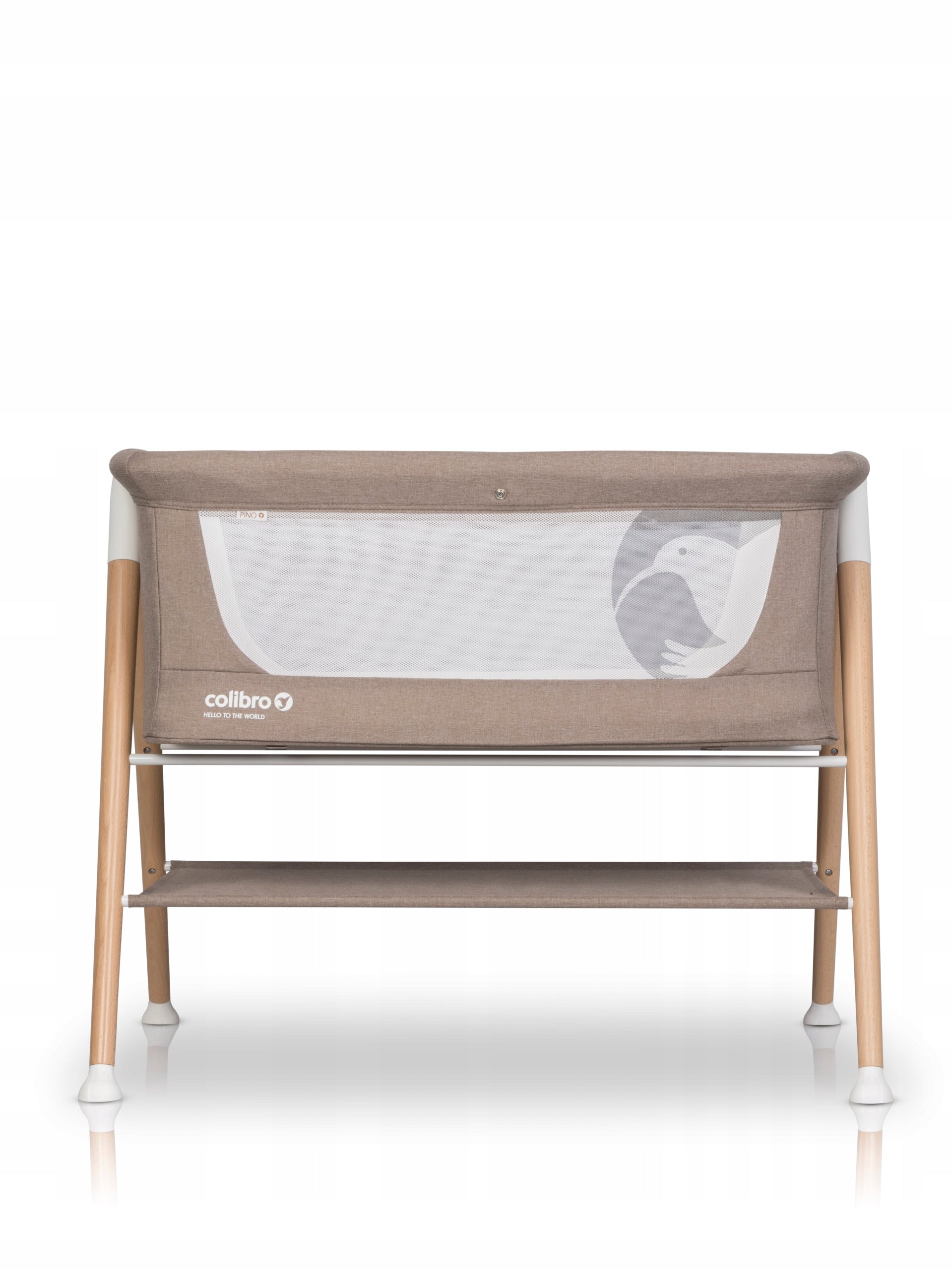 Wooden cot Colibro beige light 70x90 cm