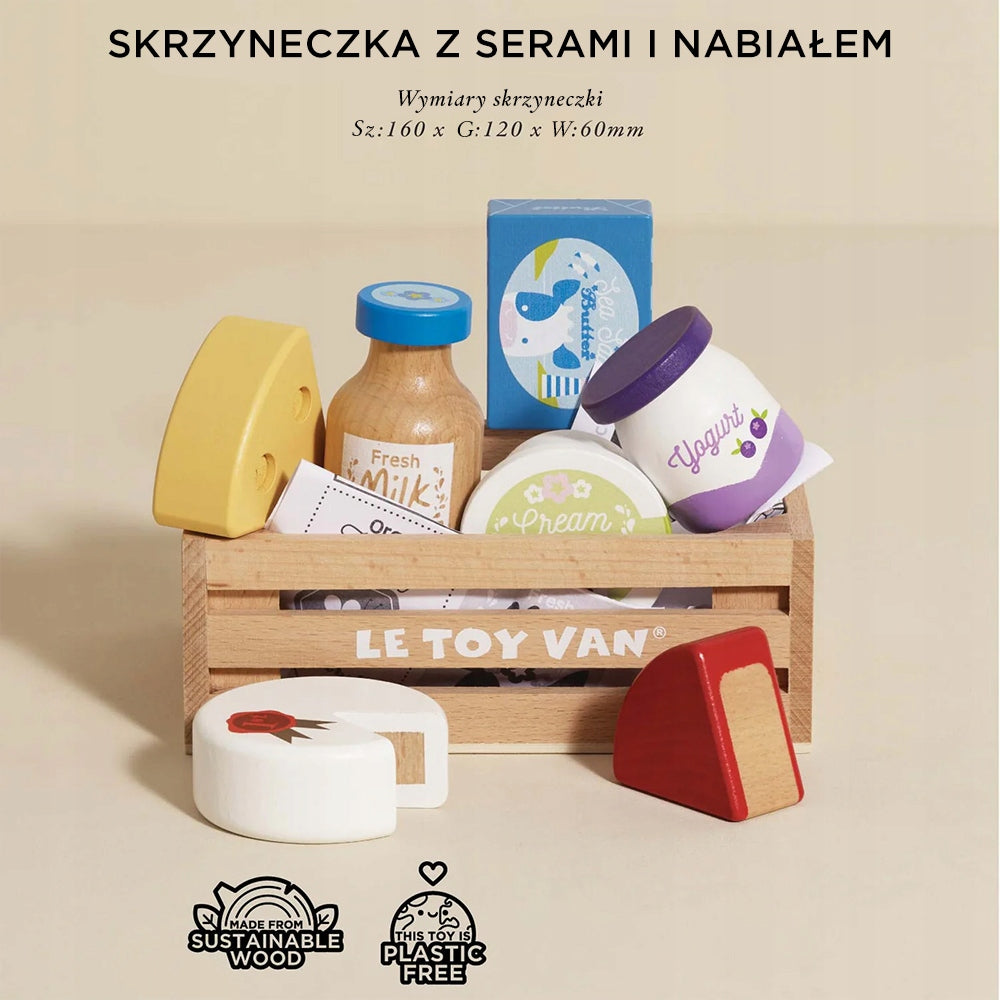 Wooden dairy in a box, children's toy, stall, shop Le Toy Van Brand Le Toy Van