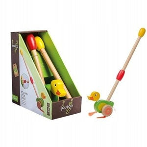 Wooden duck for pushing JOUECO