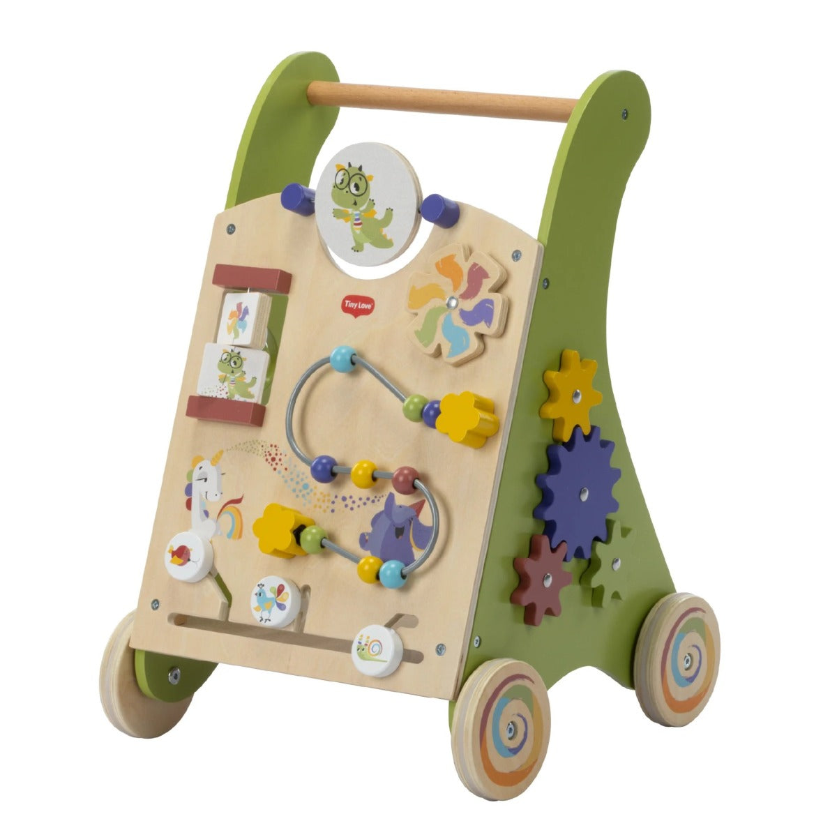 Wooden educational walker-pusher 2in1 - Born to Party