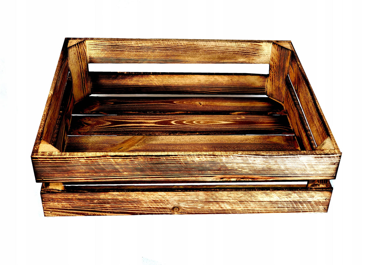 Wooden fired box. Shelf tray