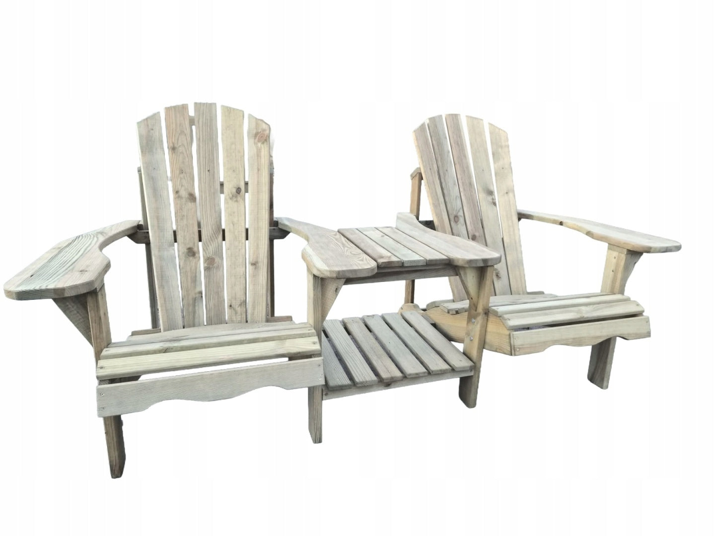 Wooden garden chairs + table SUPER COMFORTABLE + impregnation + brush Packaging status original