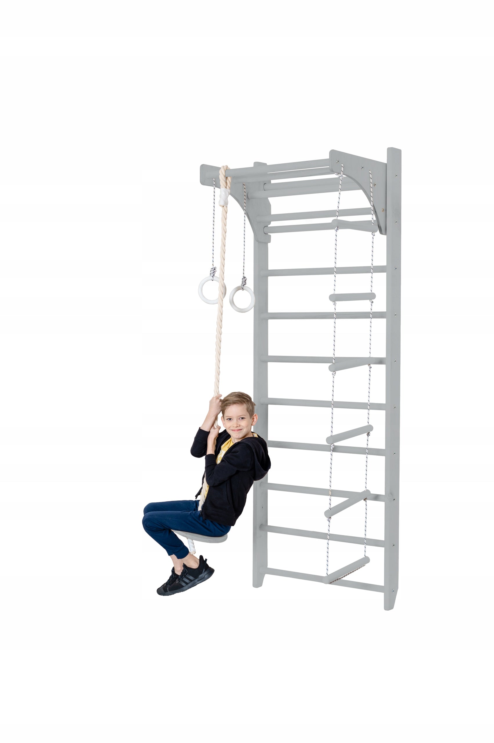 Wooden gymnastic ladder GREY 220 cmx80 cm Manufacturer code PELLTECH-TEENAGER-COLOR-220-1