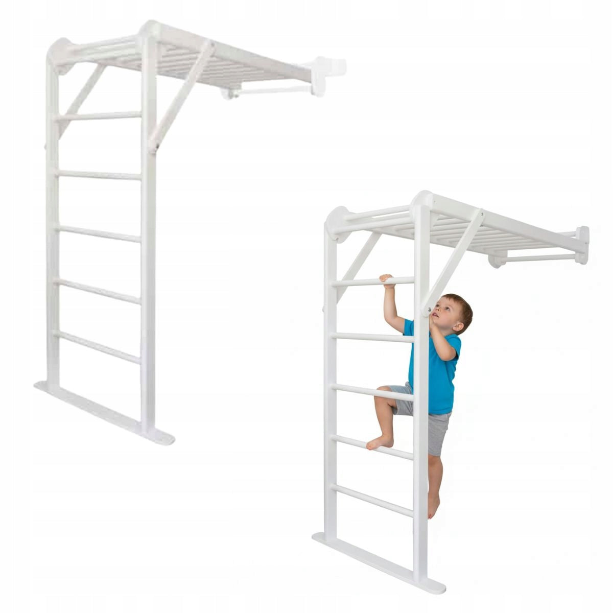 Wooden gymnastic ladder Mini 2 white