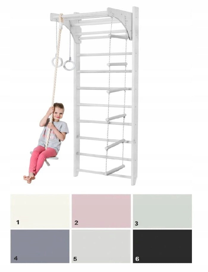 Wooden gymnastic ladder for children's room different colors 240 cm