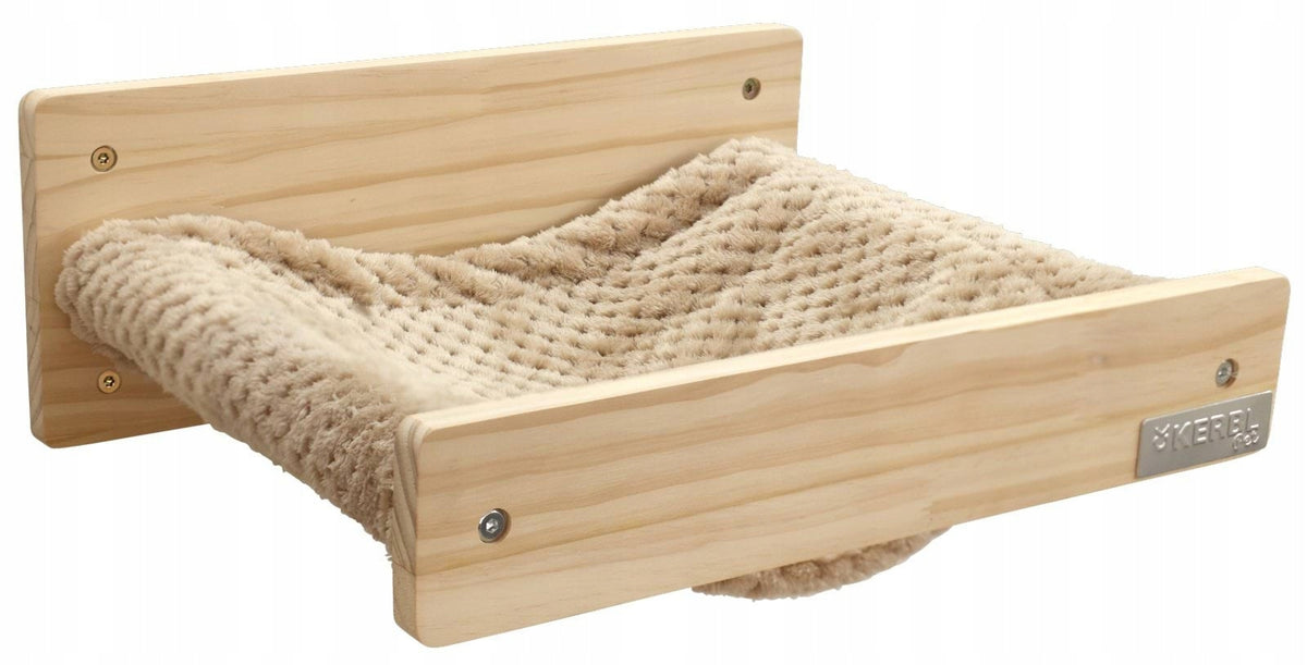 Wooden hammock, wall mounted, 38 x 33,5 x 16 cm, natural, Kerbl Packaging status original
