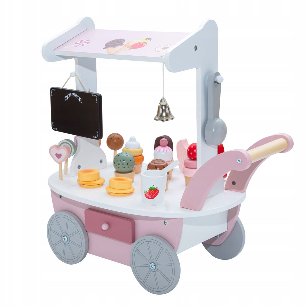Wooden ice cream parlor wheels Sunday-Funday CHALK FREEBIE confectionery ice cream cart Manufacturer code Z005938