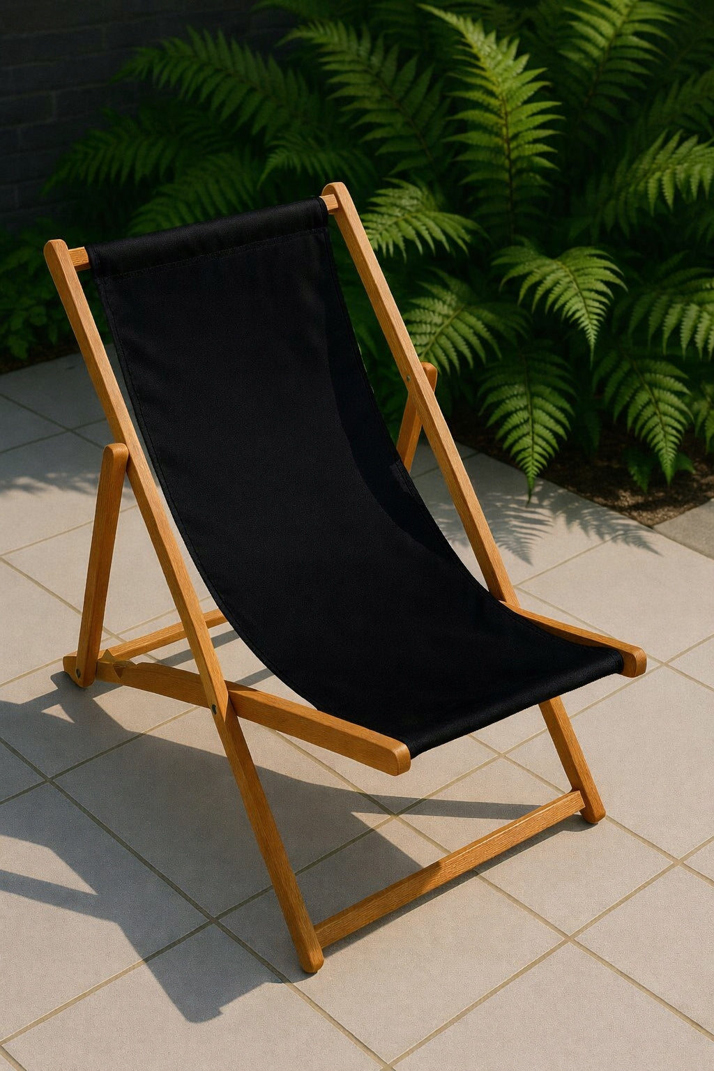 Wooden lounger seat waterproof lounger material strong fabric Manufacturer code 580