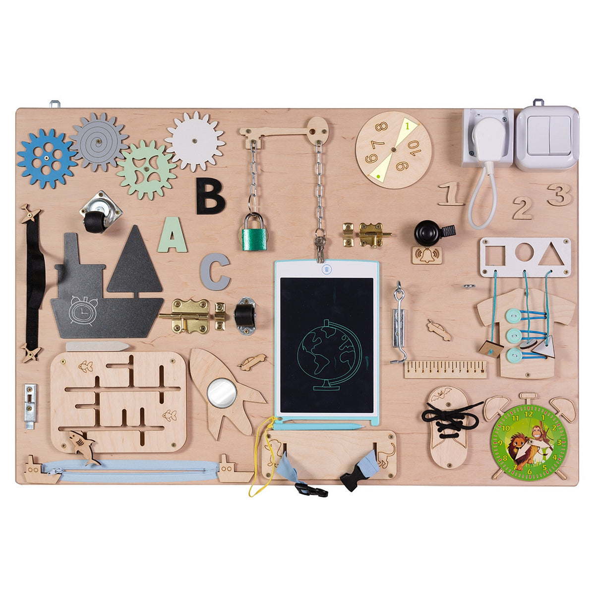 Wooden manipulation board 75 x 50 cm