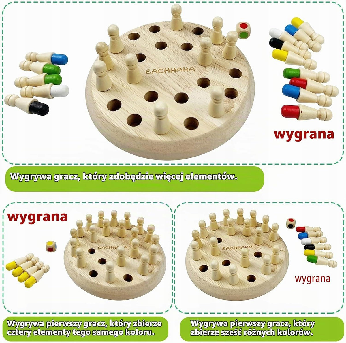 Wooden memory Montessori - memory game for children and seniors Brand no brand