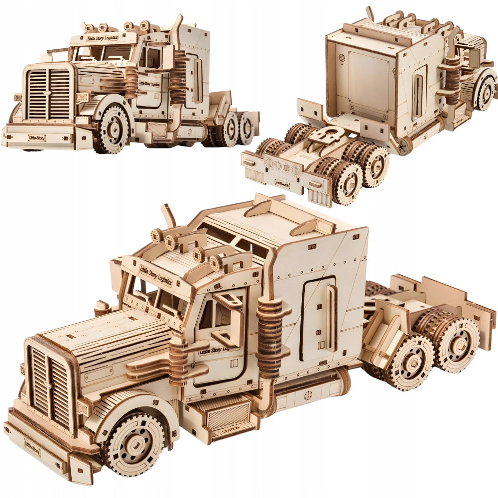 Wooden model 3D Truck Tir – plywood puzzle for folding