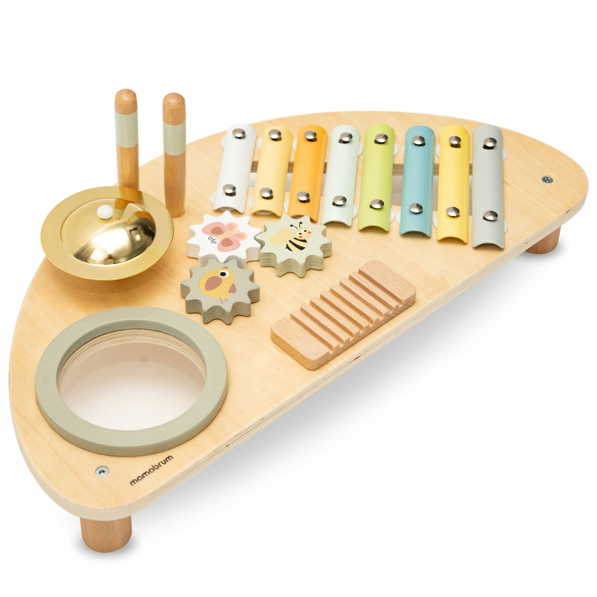 Wooden music center for children – educational sound play Brand Mamabrum