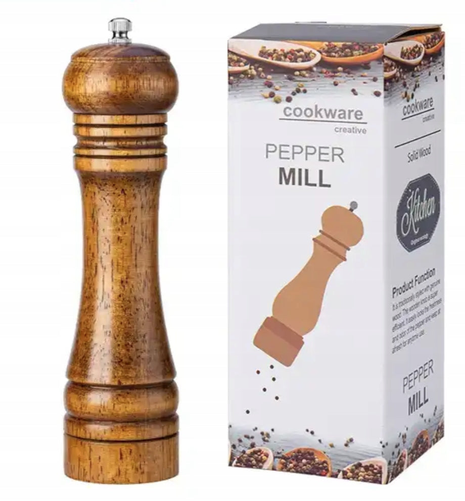 Wooden oak salt pepper grinder DIKOM 27cm