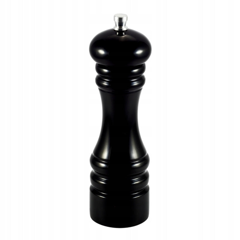 Wooden pepper and spice grinder BLACK 18 cm steel
