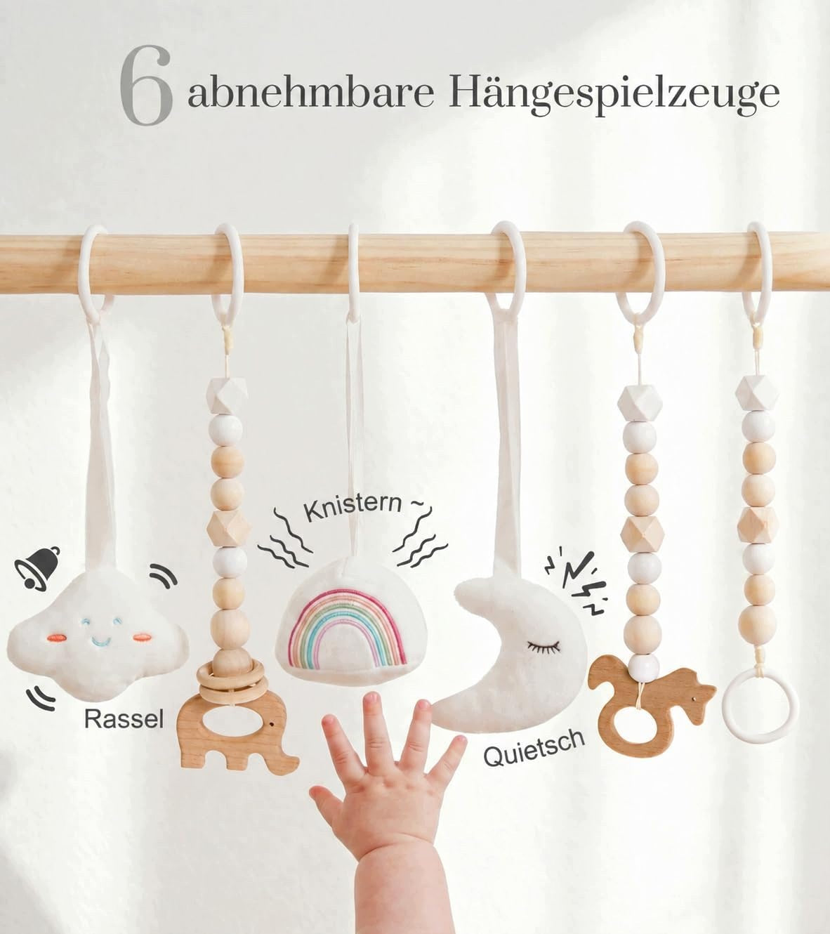 Wooden play bow for babies folding trapeze Brand no brand