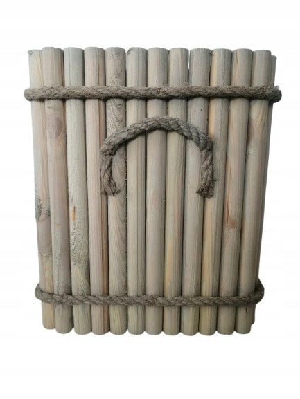 Wooden pot for heather rustic cover large Christmas tree stand Manufacturer code kwadrat szary