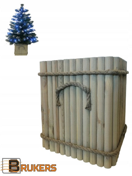 Wooden pot for heather rustic cover large Christmas tree stand