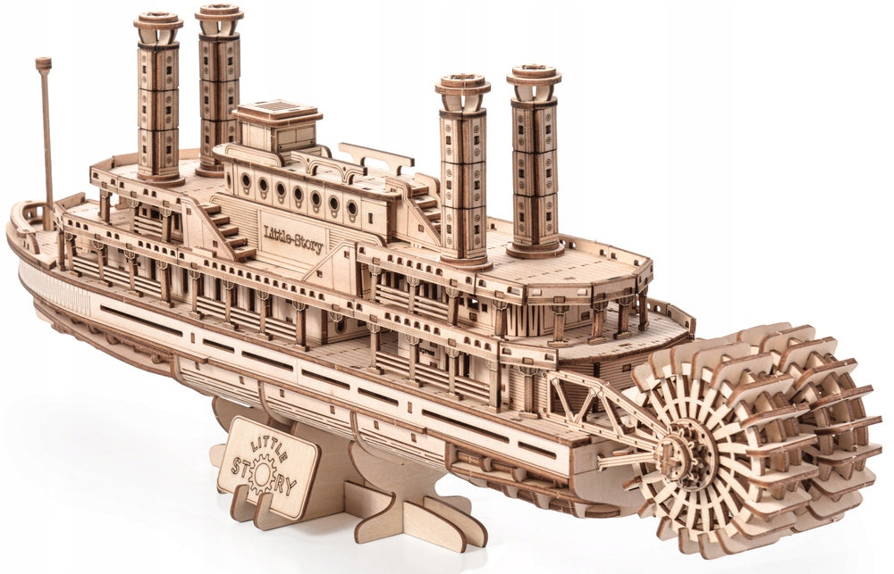 Wooden puzzle 3D steamship – wooden steamer model for gift Manufacturer code E025