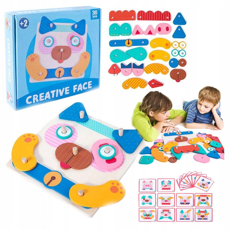 Wooden puzzle Montessoritable animals