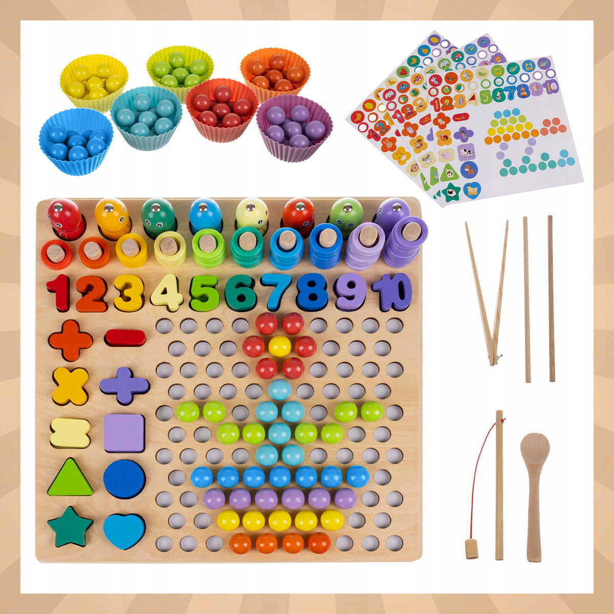 Wooden puzzle- beads DU17252 Kruzzel Brand Kruzzel