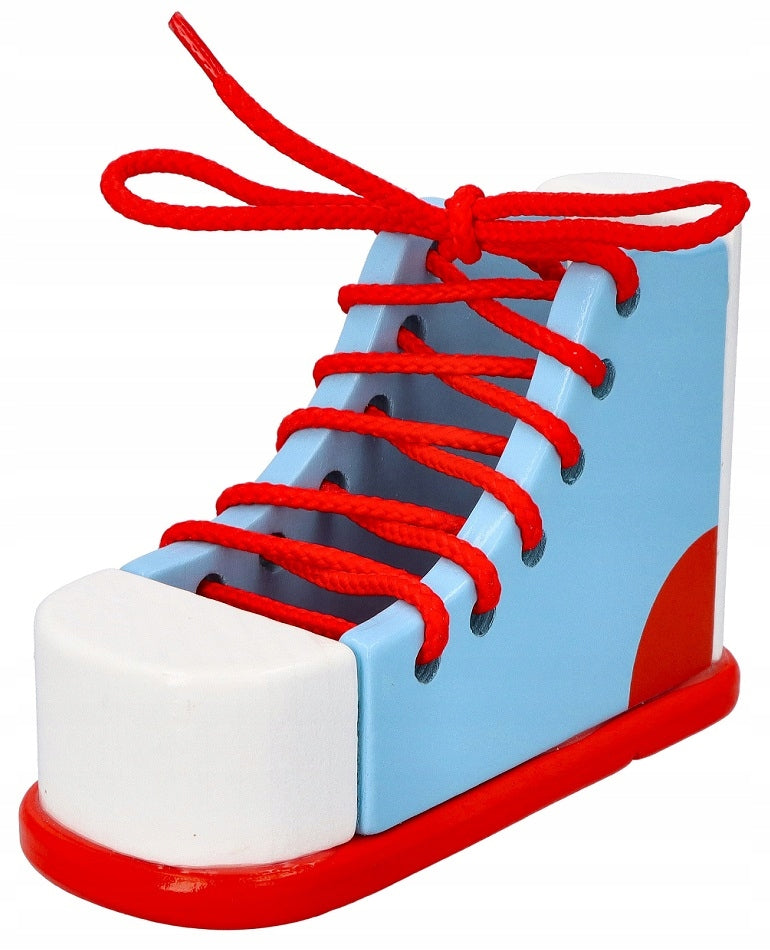 Wooden shoe Learning lacing for children Binding shoes Sneakers