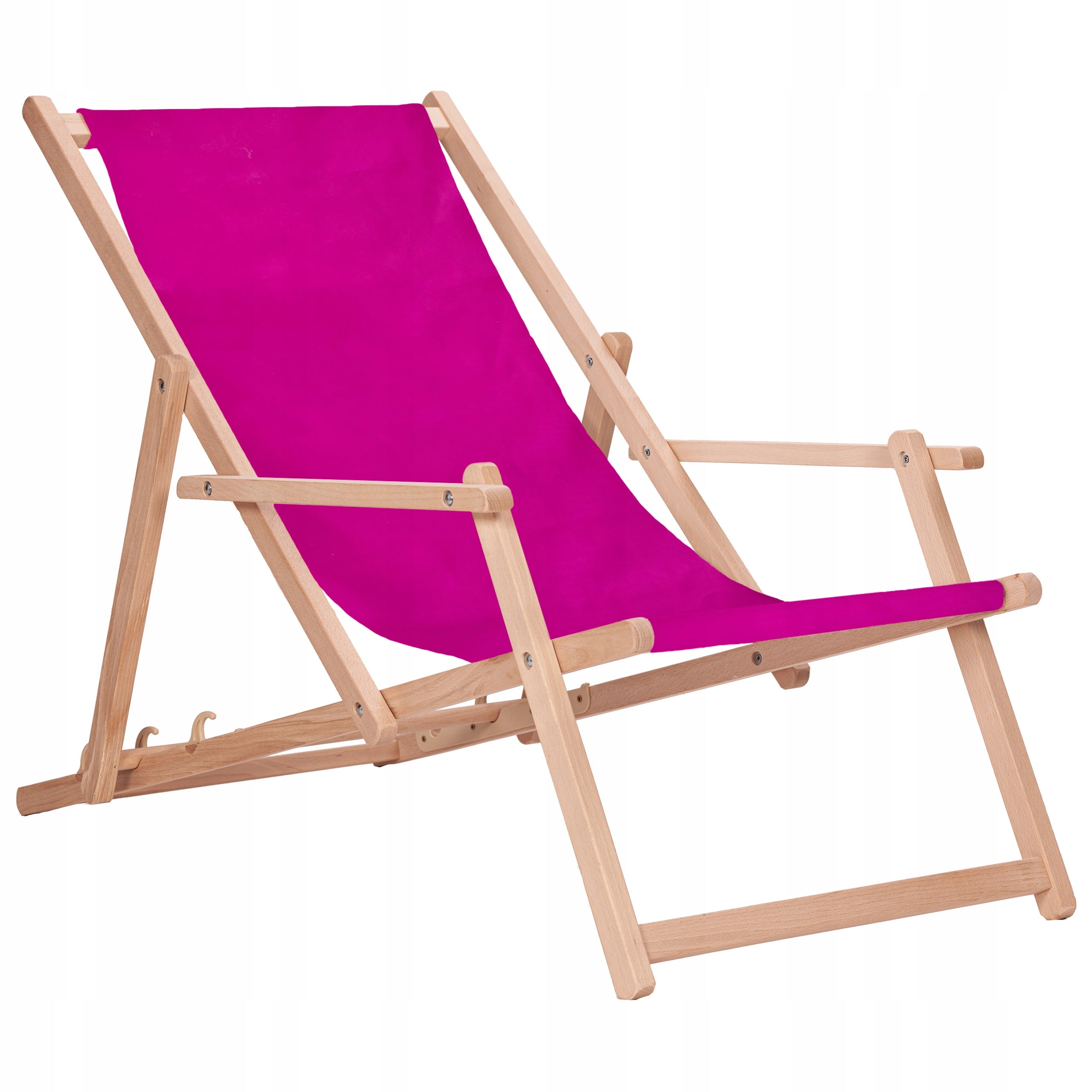 Wooden sun lounger with garden armrests San-Drew TP36