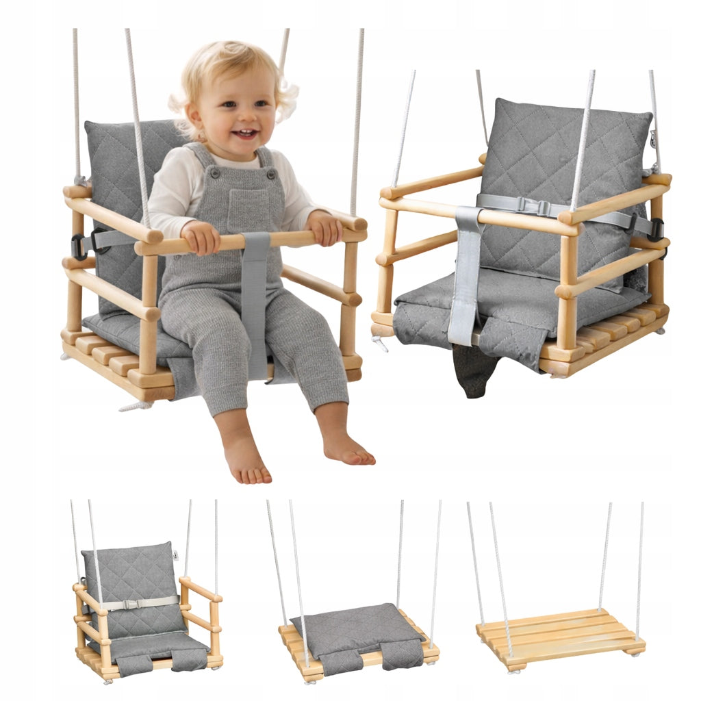 Wooden swing for a child with a pillow for the Garden House 4in1 Belts Poland