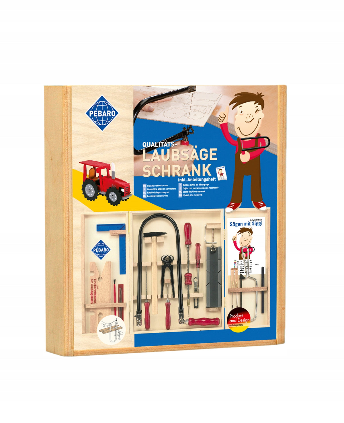 Wooden tool cabinet with equipment - real tools - PEBARO EAN (GTIN) 4006094402504