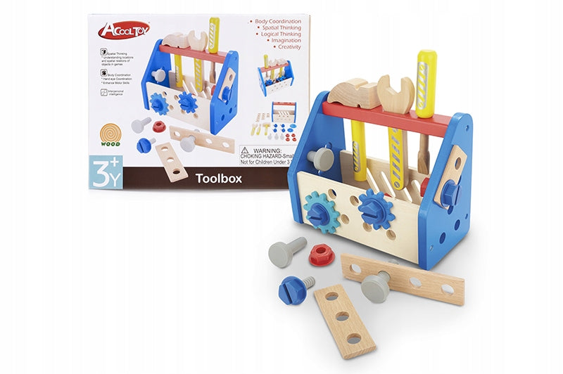 Wooden tool set for children 3+ box 9 el. Artyk