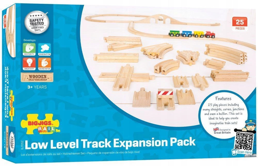 Wooden tracks for queue expansion 25 pcs BIGJIGS Brand Bigjigs Toys
