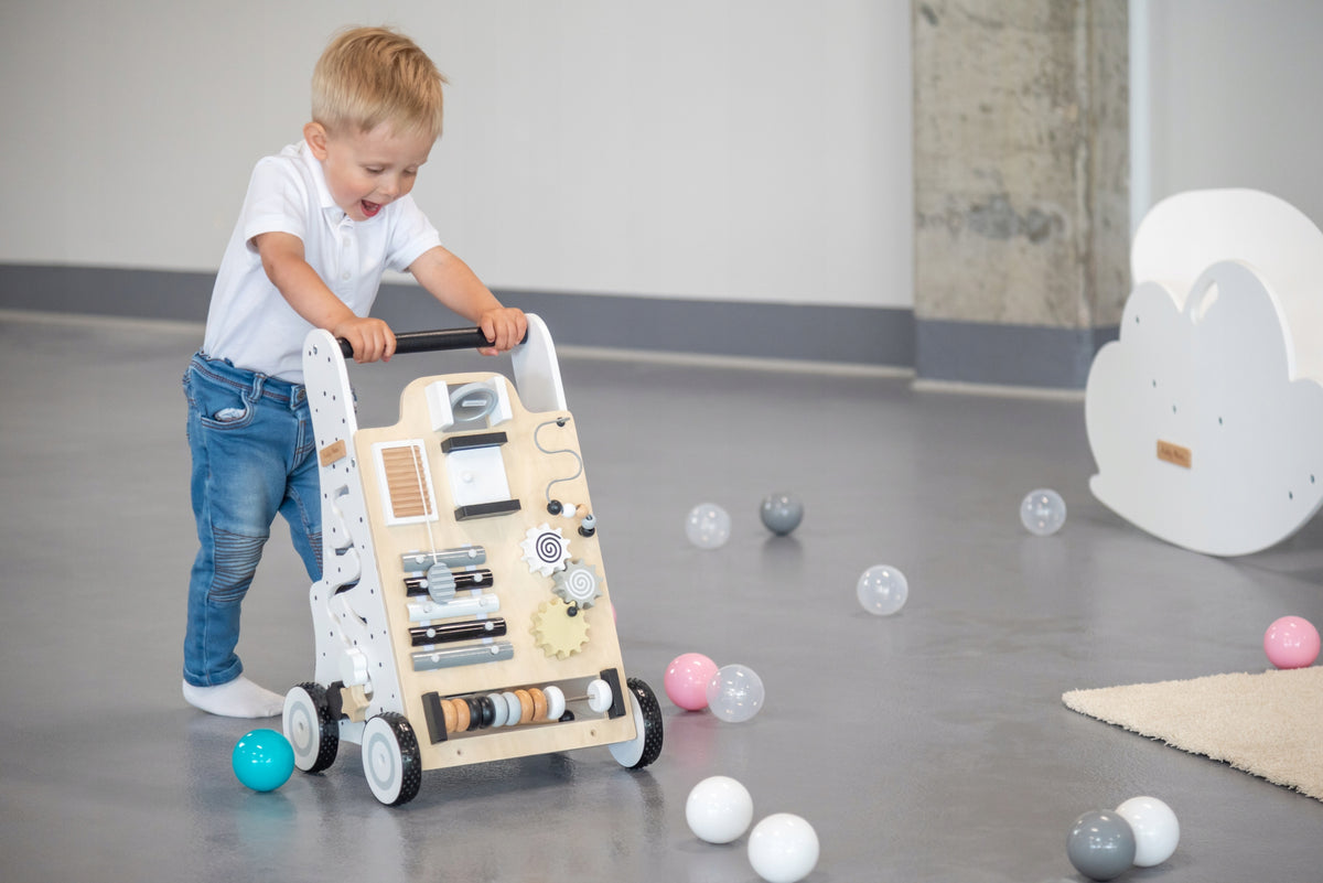 Wooden walker interactive pusher For Children KiddyMoon WK-001 Brand KiddyMoon