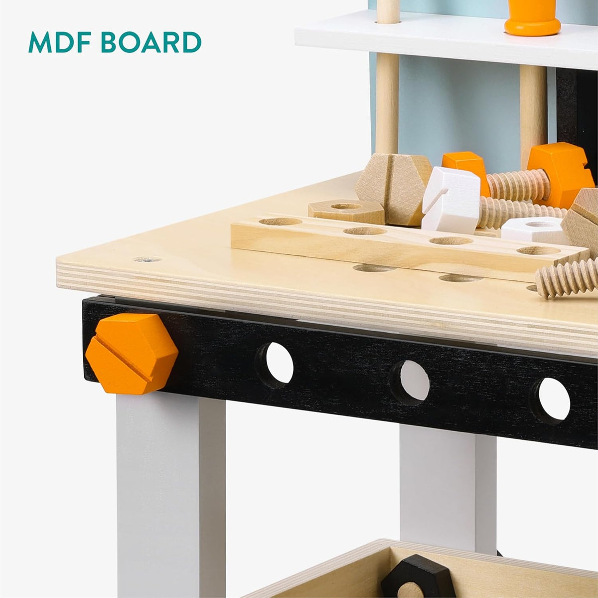 Wooden workbench for children – tool bench with tools EAN (GTIN) 5904557220308